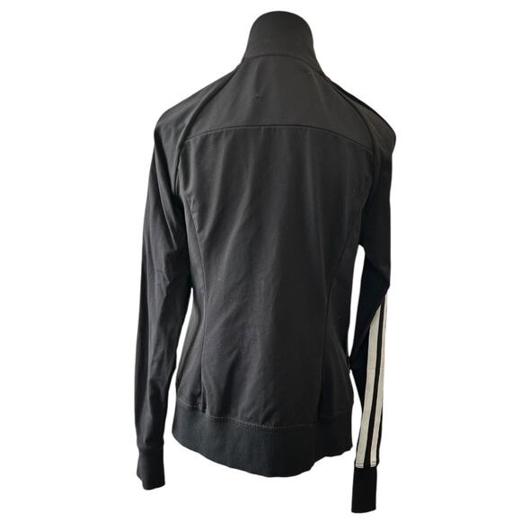 ATHLETA Circa Track Jacket Black with White Striped Sleeve Wmn Size Small - Picture 4 of 12